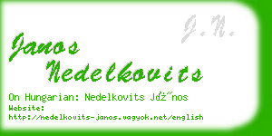 janos nedelkovits business card